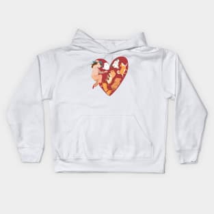 Valentines Day With My Dogs - Dog Lover Kids Hoodie